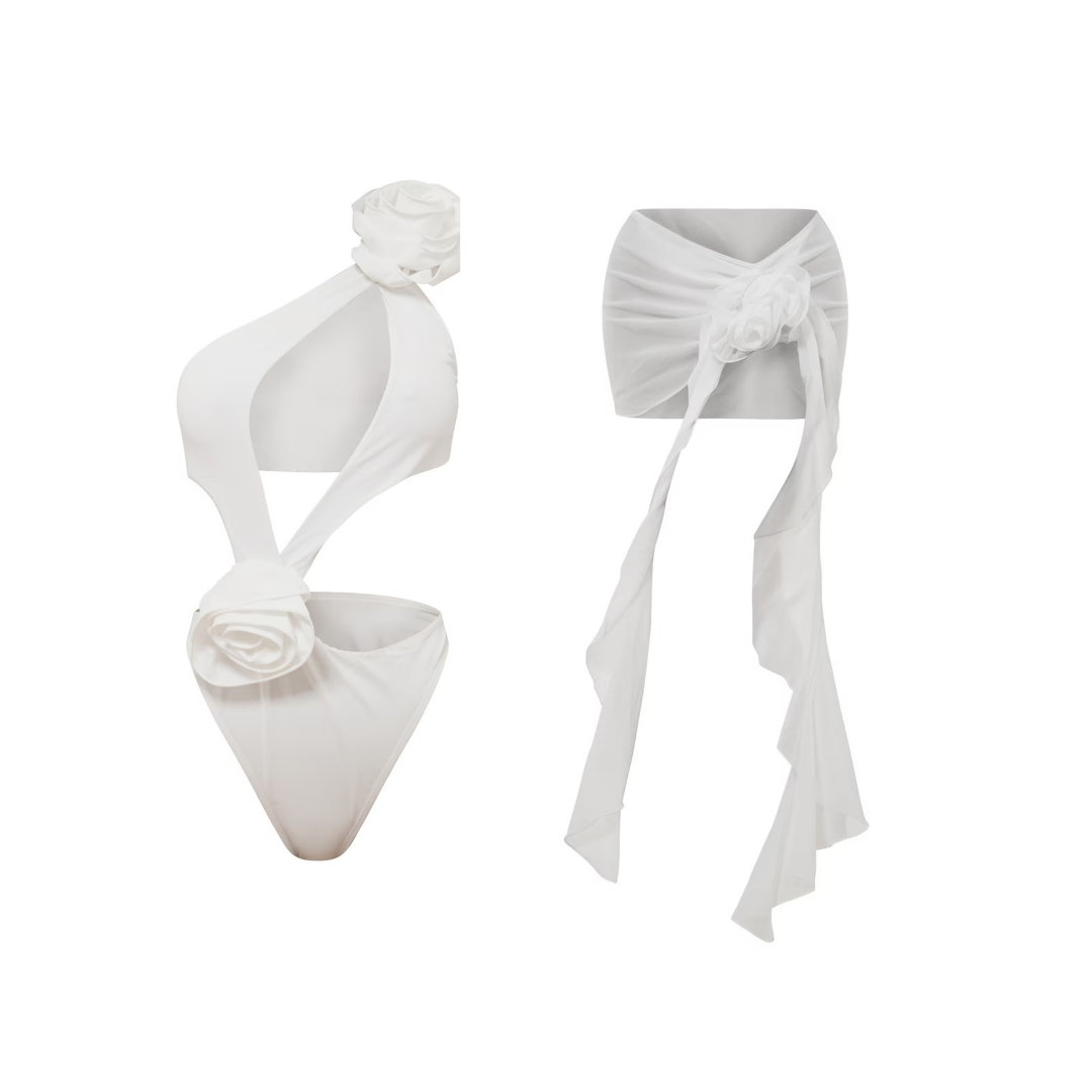 Colett White Swimwear Set