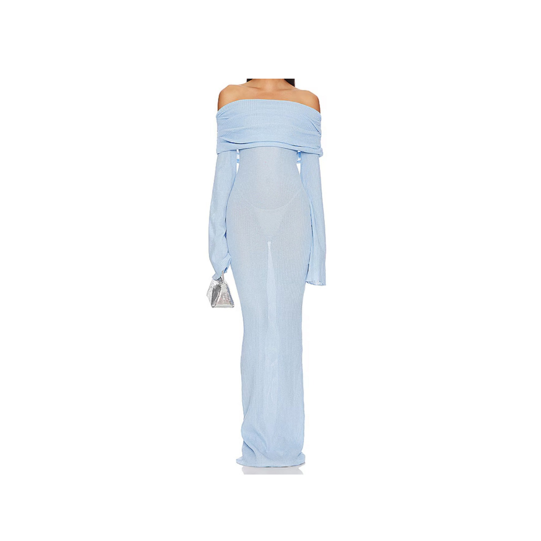 Colett Off Shoulder Elegant Longsleeve Dress
